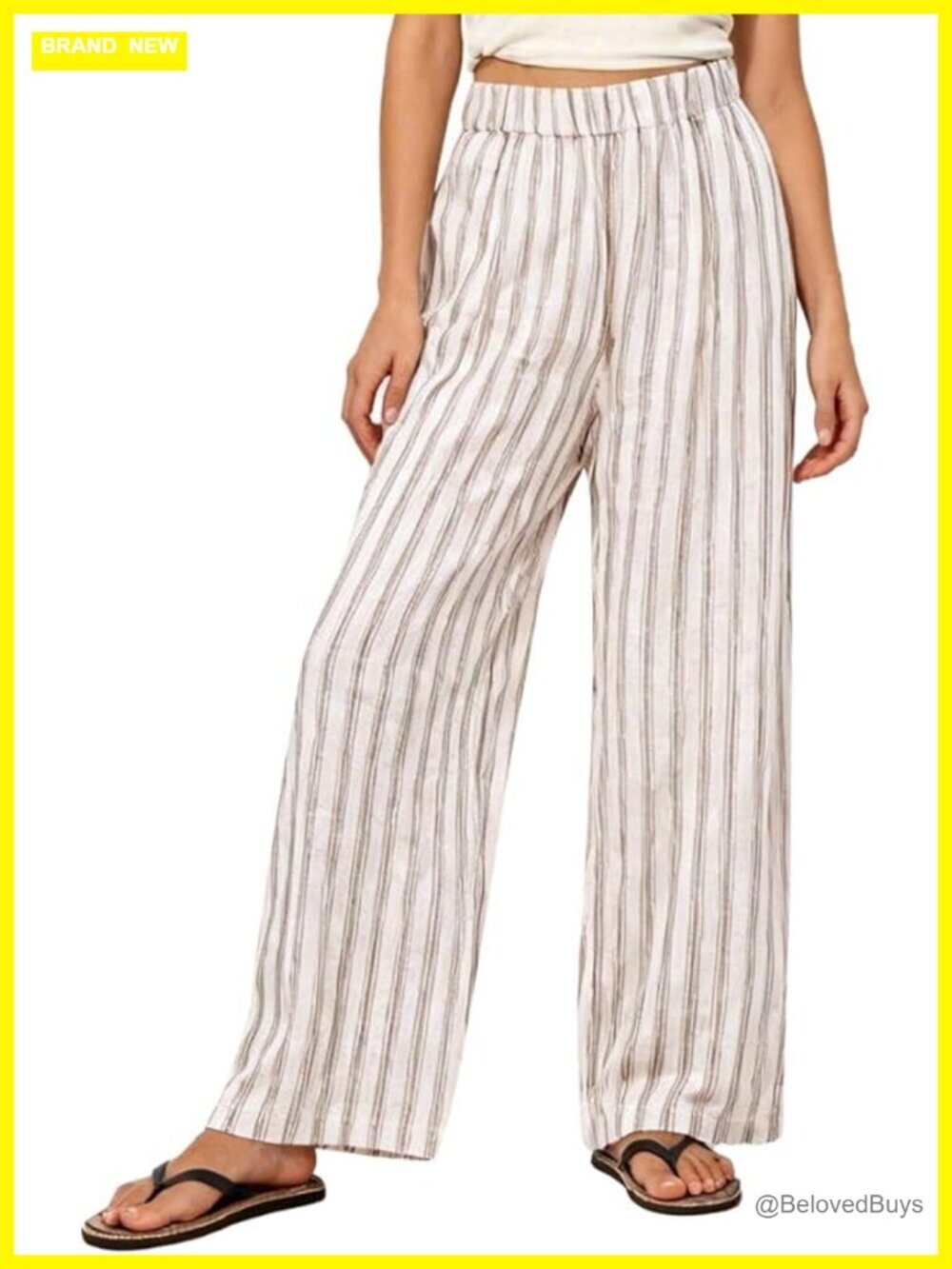100% Linen Wide Leg Pants